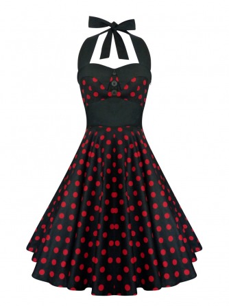 Sassy 1950’s Red & Black Polka Dot Dress – Rocka Billys & Babes