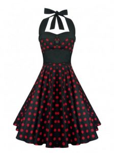 Sassy 1950's Red & Black Polka Dot Dress